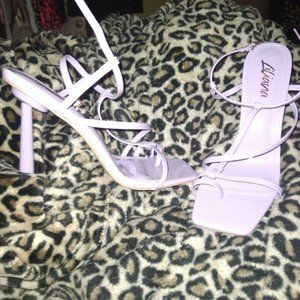 **BRAND NEW**  Liliana lavender strappy size 9 heels